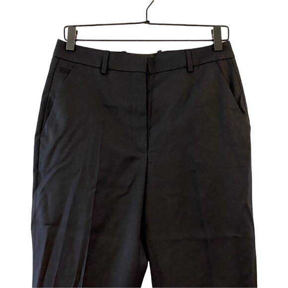 The Kooples Womens Stretch Smocking Pants Black Pockets Stud Wool 4/M 38 New - Picture 2 of 12